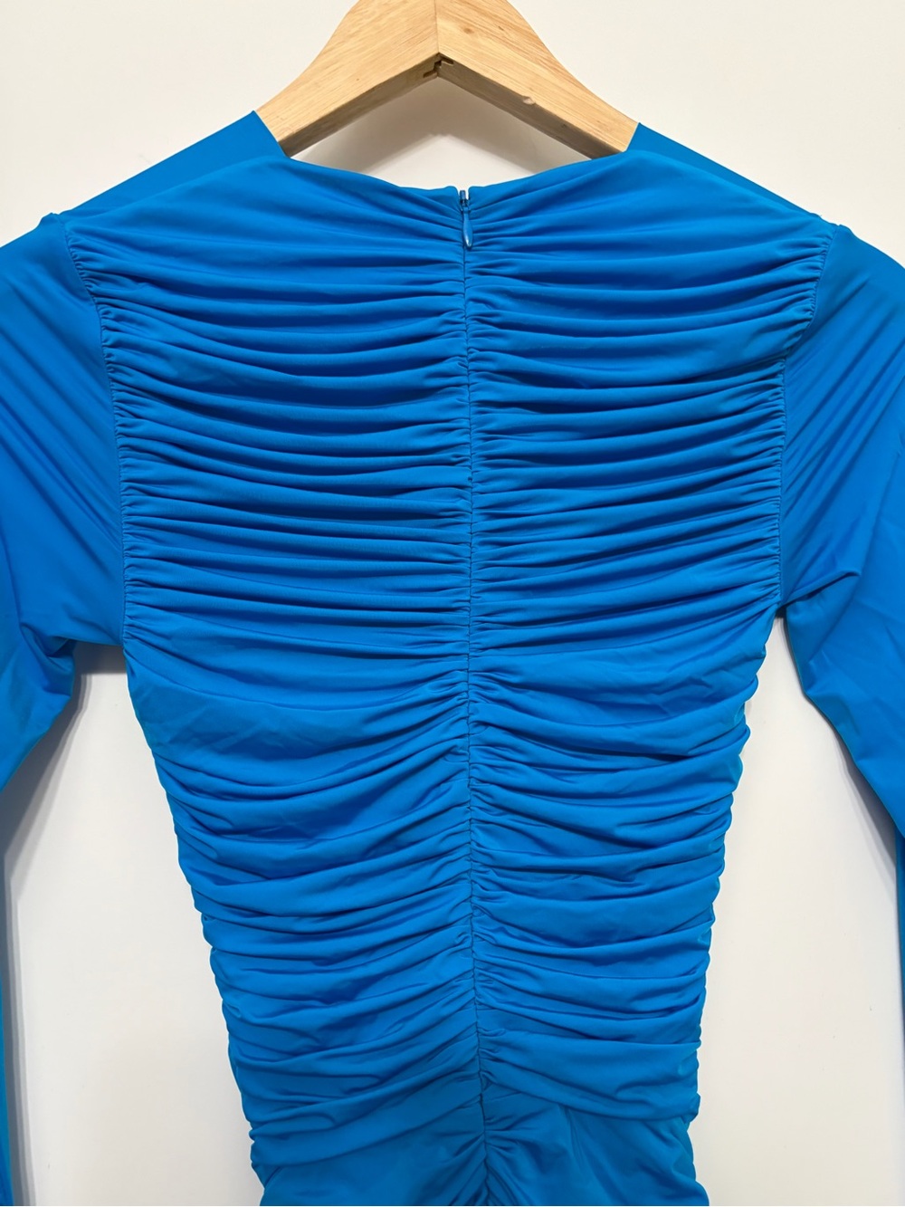 Alex Perry Blue Colt Ruched Mini Dress. - Picture 8 of 14